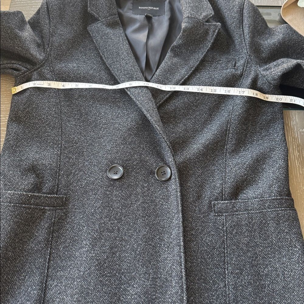 Banana Republic Charcoal Trench Coat Wool Blend Winter Classic Warm Size Reg M - Picture 5 of 14